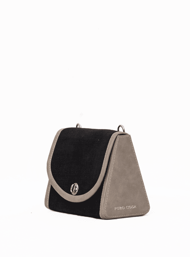 Black Charlot Canvas Crossbody Bag